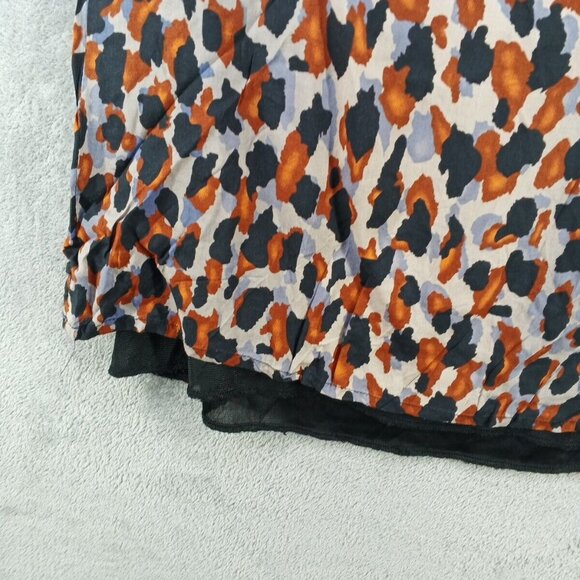 SIMONE D. Short Tank Dress Size M 100% Viscose Multicolor Print w/ Black Lining - Picture 14 of 14